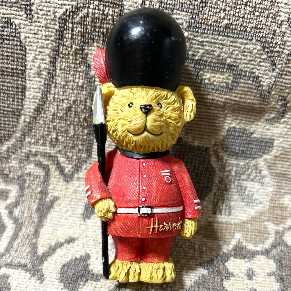 Harrods Teddy Bear Soldier Holiday Ornament Queen’s Guard Red Beefeater